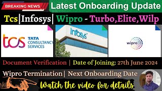 Wipro Onboarding Update | TCS Joining Update | Infosys Update | Watch Now!👍🔥