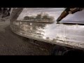 Vintage mid-60's 14' Aluminum Boat blasting. Vintage mid-60's 14' Aluminum Boat blasting.
