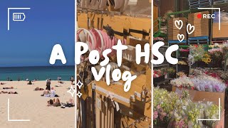 a post HSC vlog 🌸 | flower market, beach and a bit of shopping