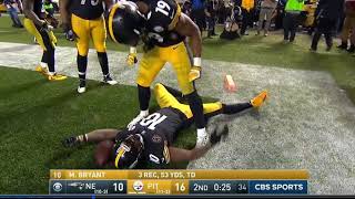 JuJu Smith-Schuster Celebrates TD by recreating hit on Burfict