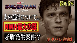 スパイダーマンノーウェイホームで起きた最大の事件の謎についての解説と考察。あの謎について脚本家の意味深発言。今後はどうなるのか？