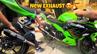 Finally New EXHAUST laga liya on my Kawasaki Ninja 400