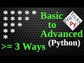Python Pattern Program - Print Star * in Right Triangle Shape | Star Pattern | Python Star Pattern 3