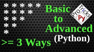 Python Pattern Program - Print Star * in Right Triangle Shape | Star Pattern | Python Star Pattern 3