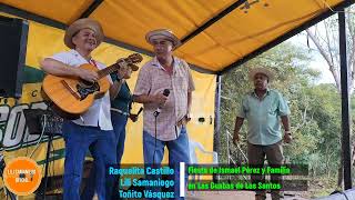 Presentación y Mesano. Raquelita Castillo, Lili Samaniego y Toñito Vásquez. Las Guabas de Los Santos