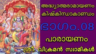 കിഷ്കിന്ധാകാണ്ഡം || ഭാഗം 08 || ശ്രീ. വിക്രമൻ സ്വാമികൾ || സമ്പൂർണ്ണ രാമായണ പാരായണം