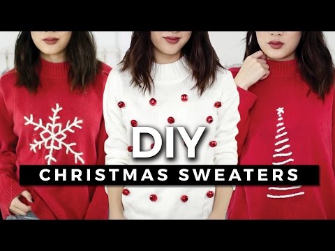 DIY Ugly Christmas Sweaters! Easy & Minimal! + GIVEAWAY! DIY Ugly Christmas Sweaters! Easy & Minimal! + GIVEAWAY!