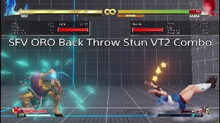 SFV ORO Back Throw Stun VT2 Combo (VS1) スト5 オロ 後ろ投げスタン～天狗石コンボ