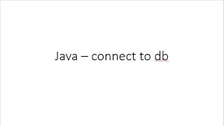 connect to derby database