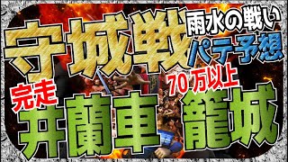 【ナナフラ】守城戦　雨水の戦いパテ予想　井蘭車完走　籠城スコア70万以上【キングダムセブンフラッグス】【攻略】