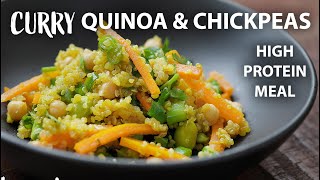 ONE PAN QUINOA and CHICKPEAS Recipe For HIGH PROTEIN Vegetarian And Vegan Meals