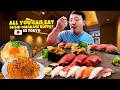 All You Can Eat SUSHI OMAKASE Buffet & Eating the BIGGEST PUDDING in Japan!