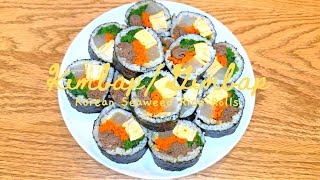 how I make Kimbap (Gimbap) / Korean Seaweed Rice Rolls