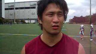 アメフト◆2009オービックシーガルズ　AF2長谷川選手帰国後インタビュー