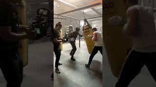 PARTNER BAG DRILL | Try this At Home  #training #boxing #fightcamp #beginners