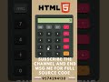 Creating a Calculator using HTML, CSS & JavaScript