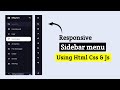 Clean Responsive Sidebar Menu | HTML CSS JS | Mayancoders