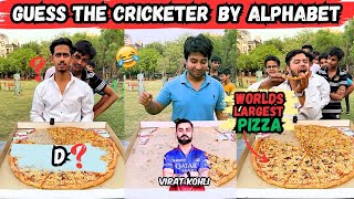 Funny Guess The Cricketers Name By Alphabets Challenge 😂 For World's largest Pizza 🍕😱| Sahil Khan NT