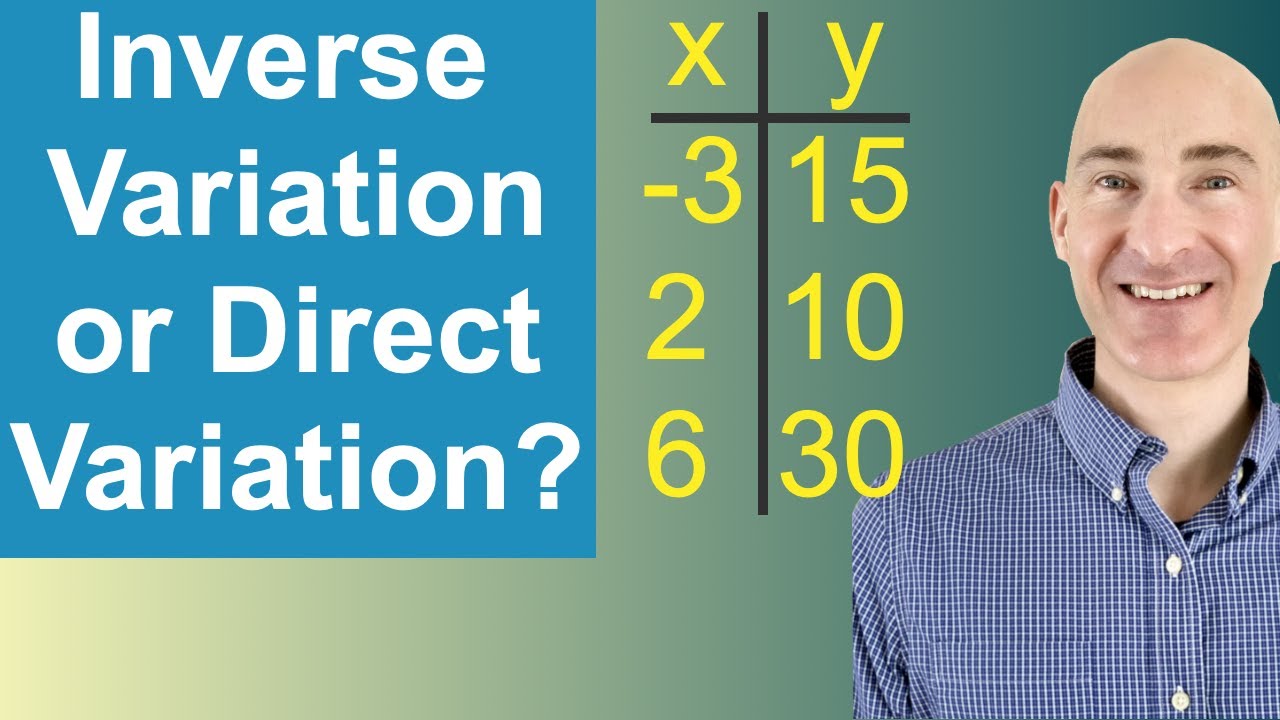 Table Of Inverse Variation