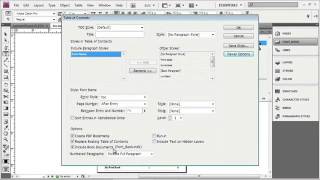 Adope Flash Tutorial CS4 Creating a Table of Contents