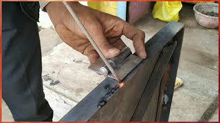 Method of welding and installation of iron door 32*71| how to make metal gate with galvanize sheet