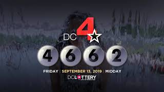DC LOTTERY Midday 09/13/2019