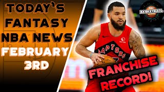 NBA Fantasy News Daily Update | February 3rd | NBA 3 Ball