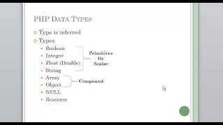 Data Types in PHP