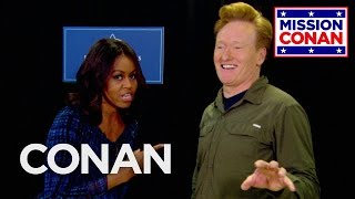 Michelle Obama & Conan Join Forces For Military Families | CONAN on TBS