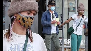 GOT star Lena Headey keeps it casual in t-shirt and sweats as she runs errands with Marc Menchaca