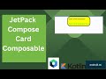 Card Composable in Jetpack Compose | Kotlin | Android Studio Tutorial - Quick + Easy