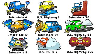 Every Most Dangerous U.S. Highway Explained in 14 Minutes
