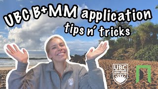 UBC B+MM APPLICATION TIPS | maddy a