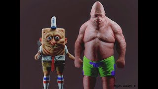 Spongebob, Patrick, Squidward, Sandy song, but CURSED!