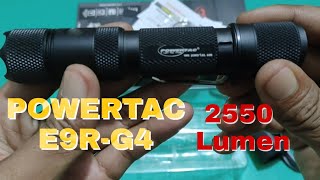 2550 Lumen POWERTAC E9R-G4 super strong EDC Flashlight