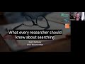 What every researcher should know about searching - Dr Neal Haddaway