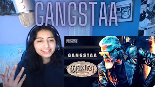 Gangstaa - Thunivu Lyric Song (reaction) Ajith Kumar | H Vinoth | Manju Warrier | Ghibran | Shabir
