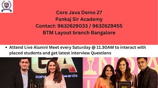 Core Java Session 27 - Pankaj Sir Academy