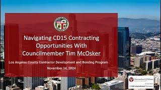 Navigating Los Angeles City Contracting Opportunities