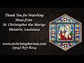 St. Christopher Metairie  16th Sunday in Ordinary Time 4:00pm Vigil Mass Year A 7/22/2023