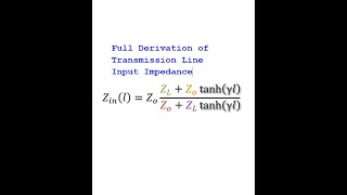 Transmission Line Input Impedance Full Derivation