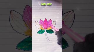 The lotus easy and simple drawing #shorts #art