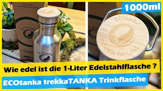 Vorgestellt: 1-Liter Edelstahl Trinkflaschen mit Bambusdeckel [Erfahrungen \u0026 Lieferumfang]