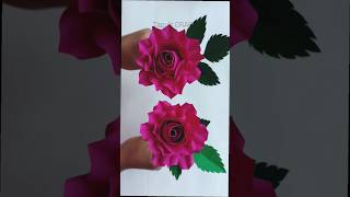 Beautiful Paper Rose // Handmade Paper Flower// Paper Flower Making #shorts #viral