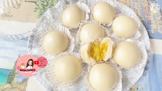 Steamed Creamy Custard Buns~ ซาลาเปานมสดไส้ครีมคัสตาร์ด ใช้แป้งเอนกประสงค์ นวดมือ10นาที ไม่ใส่เนยขาว