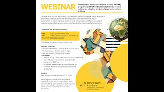 Here's a quick recap of the Migration Governance Reform in Africa webinar hosted by the NSI