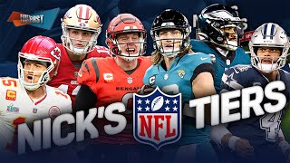 Chiefs sit on top while Eagles, Ravens, Jags sit behind them in Nick's Tiers | FIRST THINGS FIRST