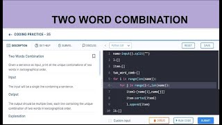 Two Words Combination | CCBP | NxtWave #Pythonprogramming #problemsolving #nxtwaveccbp4 #ccbp