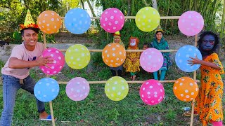 outdoor fun with Flower Balloons and learn colors for kids by I kids Episode -280.