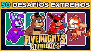 🐻🎩 FNAF | 50 DESAFÍOS EXTREMOS FIVE NIGHT AT FREDDY'S | ¡Solo el 1% logra todos! | 🐵#monoquiz